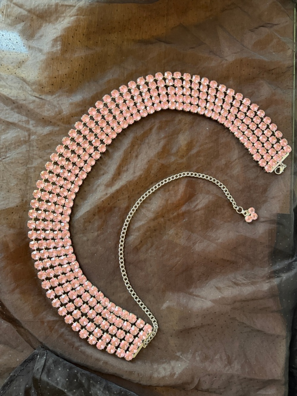 Pink Multi-Row Crystal Belt